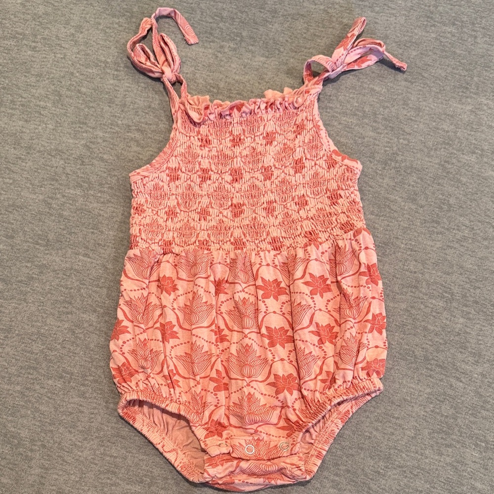 Kate Quinn Coral Textured Baby Outfit